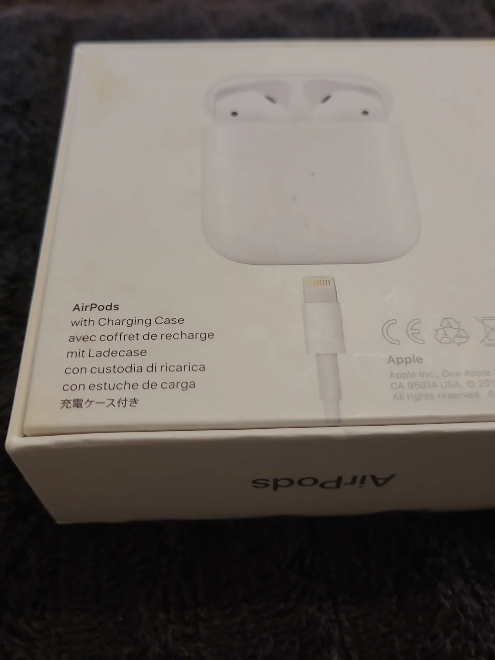 Apple AirPods 2nd Generation Charging Case And Box White For Parts or repair...